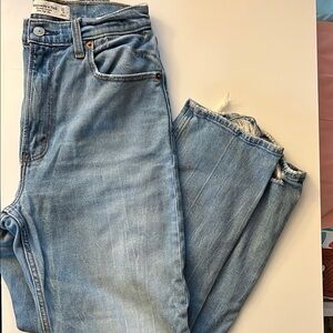 Abercrombie CURVE LOVE Ankle Straight Jeans